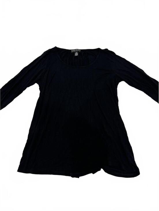 Forever 21 Tops - Forever 21 Plus Black 3/4 Sleeve Swing Tunic Top XL Cutout Twist Back